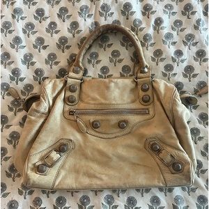 BALENCIAGA Giant leather motorcycle work bag